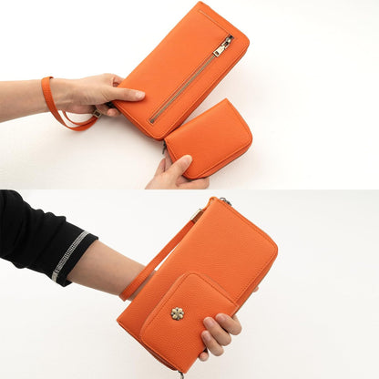 HOTXINNSTAR 2 Pack Women's Wallet RFID Blocking Leather Zip Around Large Capacity Card Holder Ladies Phone Clutch Long Purse Wristlet