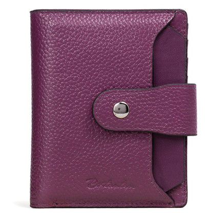 HOTBOSTANTEN Women Leather Wallet RFID Blocking Bifold Zipper Pocket Wallet Card Case Purse with ID Window