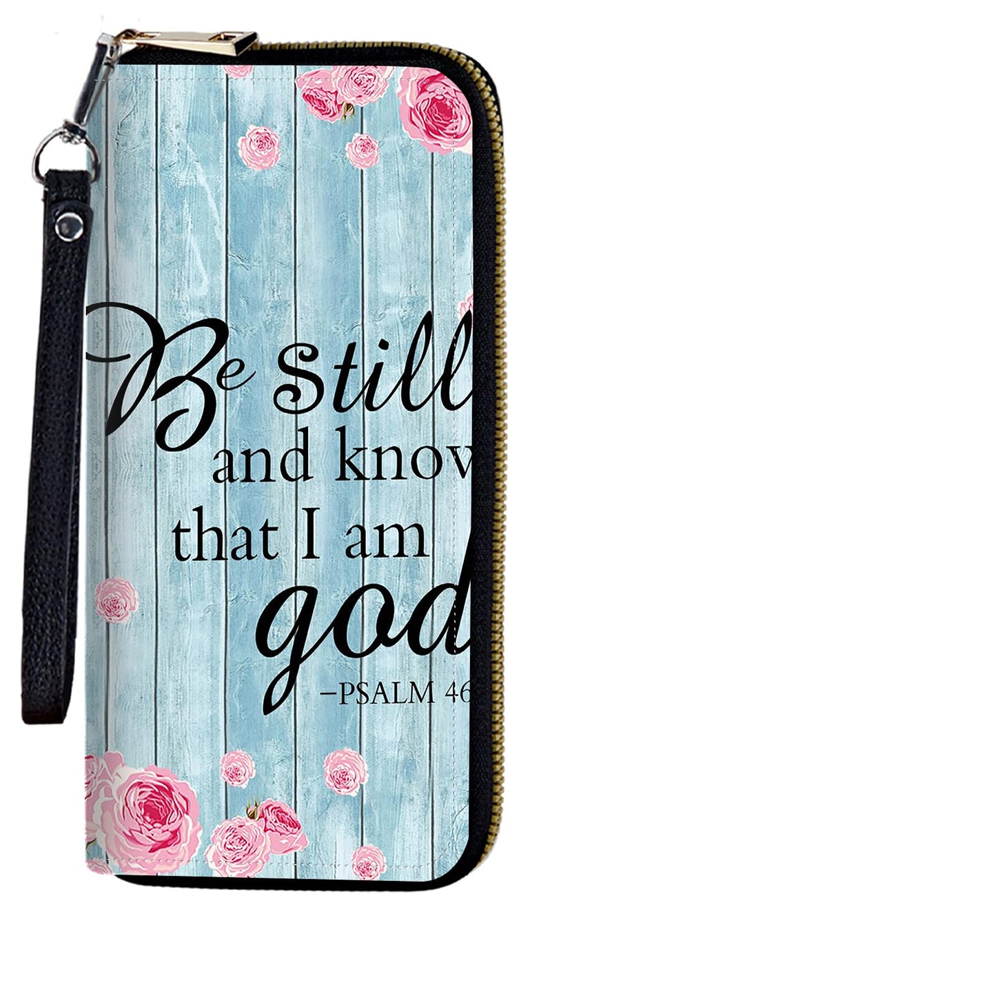 HOTWomens Wristlet Wallet RFID Blocking Large Capacity Zip Around Long Purse PU Leather Credit Card Holder with Detachable Hand Strap for Phone Cash,Sunflowers And Butterflies