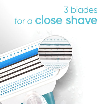 HOTGillette Venus Smooth Women's Razor Handle + 6 Refills with Soft-Grip Gel Handle