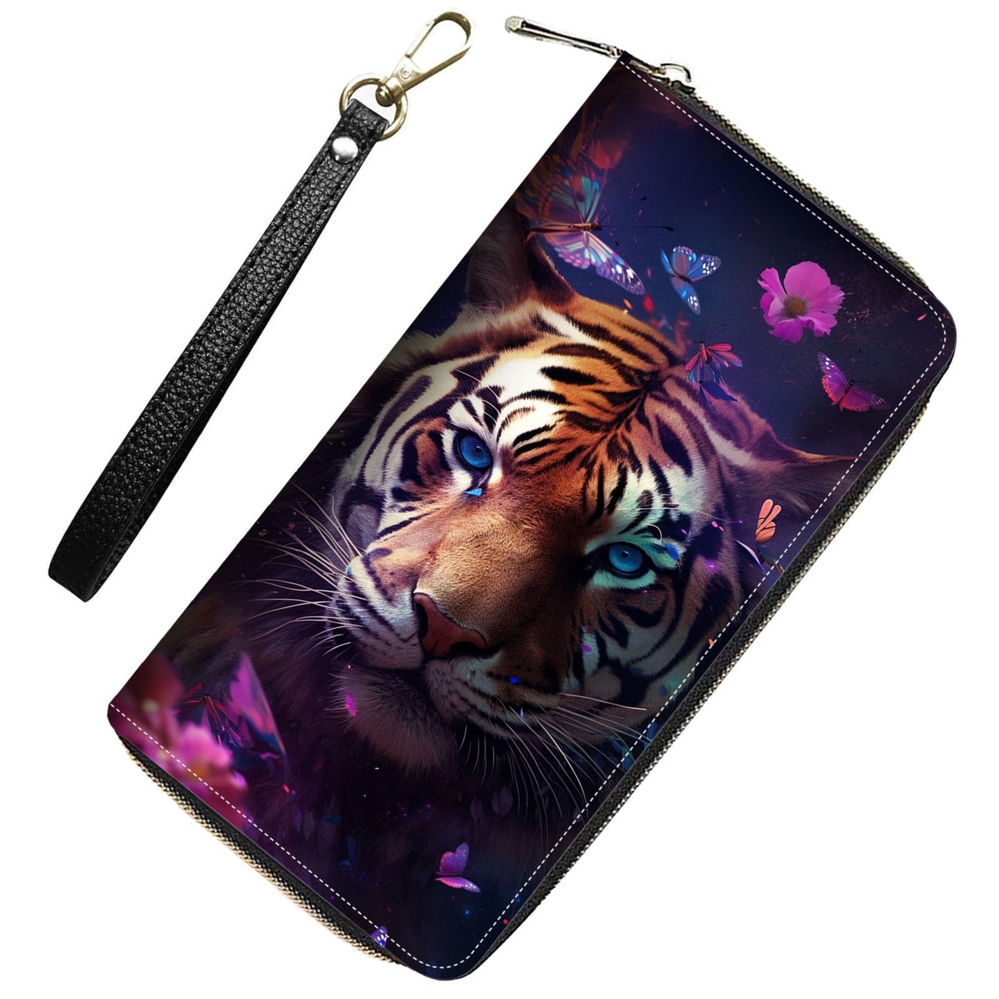 HOTWomens Wallet,RFID Blocking Large Capacity Clutch,Zip Around Leather Purse with 8 Card Slots,Bill Compartments Coin Pocket - Dragon