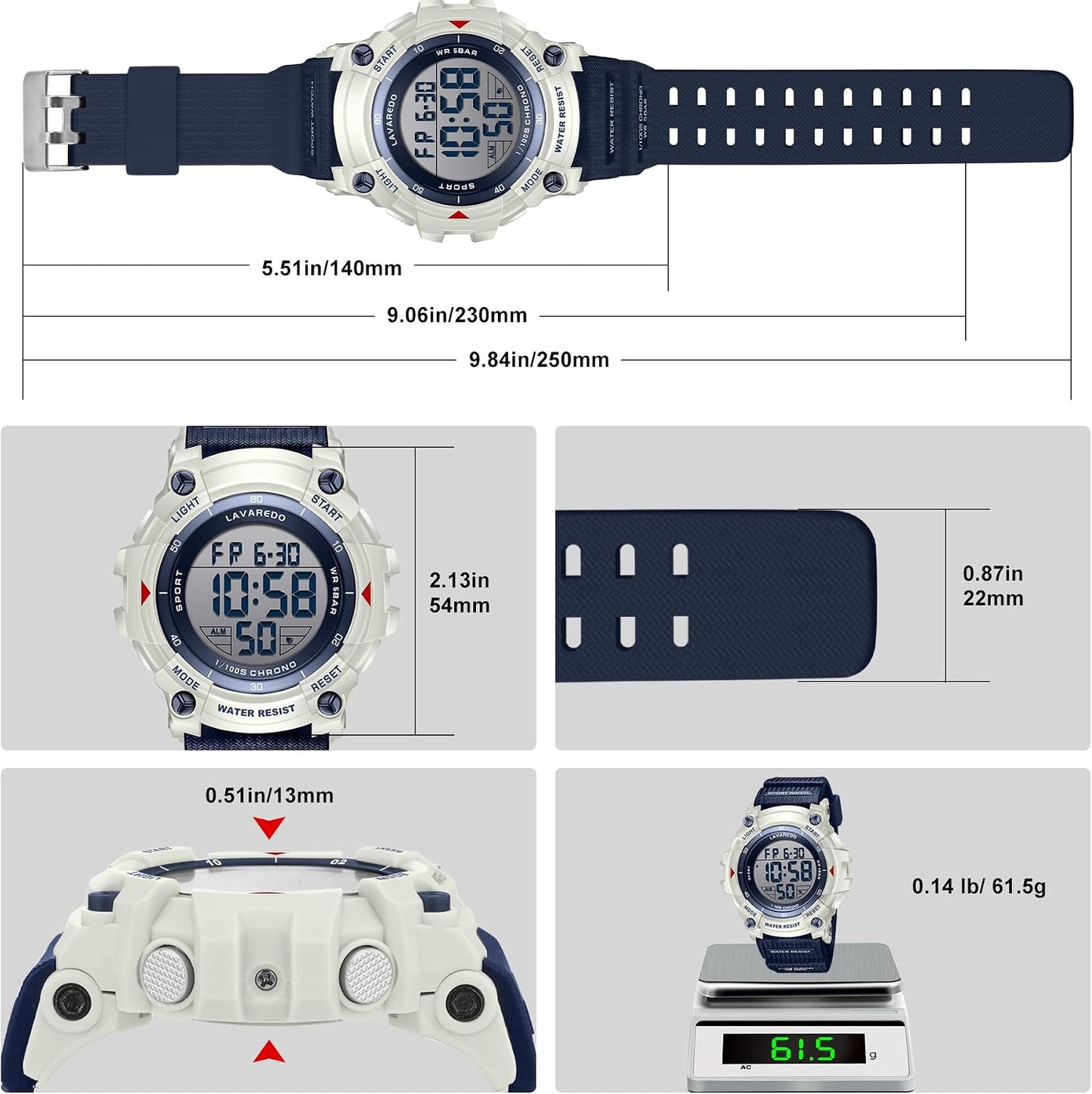 HOTMen's Digital Watch Sports Outdoor Waterproof Watches for Men with LED Backlight Alarm Stopwatch Mens Watches Digital Chronograph Military Date