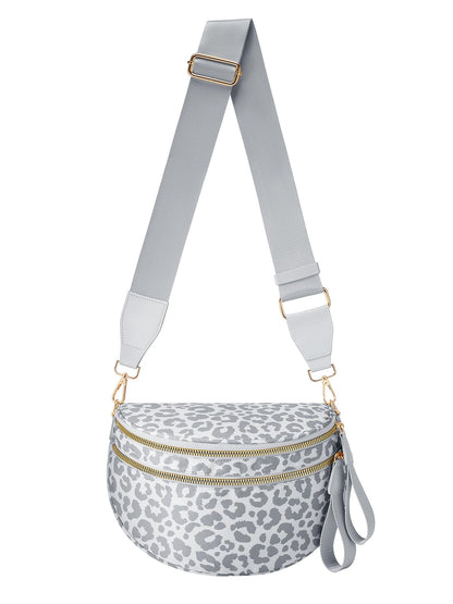 HOTPure Colour Crossbody Bag Bum Bag for Women,Spacious Purse Fanny Packs Belt Bag,Oversized Bum Bag (Colour Bum Bag-Coffee)