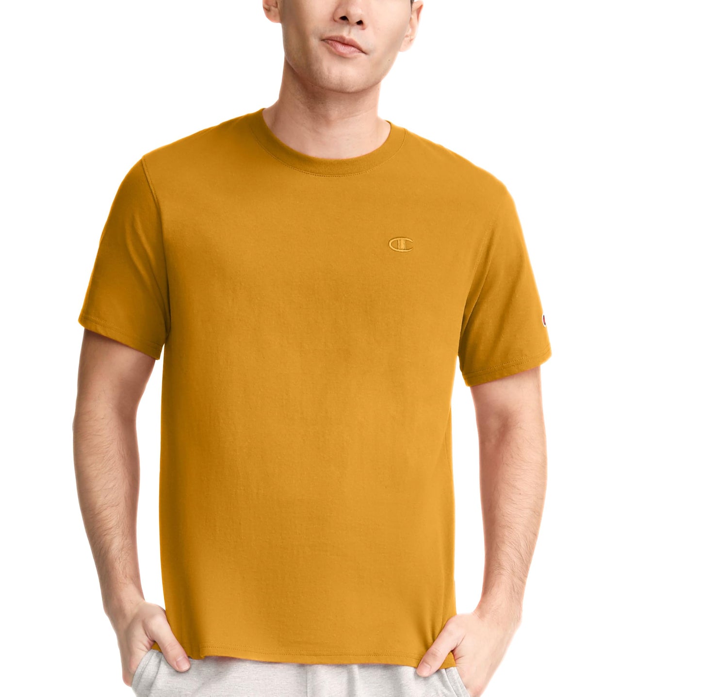 HOTChampion Men's Classic Short Sleeve T-Shirt, Standard Fit, Midweight 100% Cotton, Available in Regular and Big & Tall