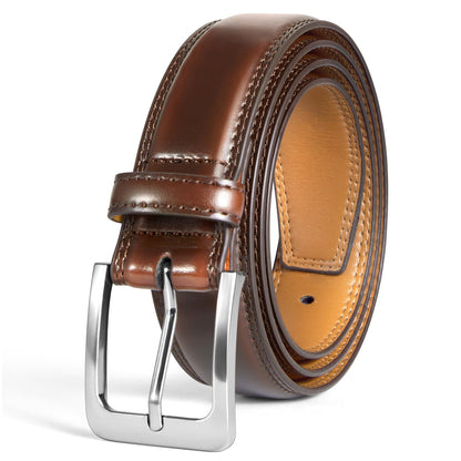 HOTVATAN Men's Genuine Leather Dress Belts, Handmade Classic Every Day Leather Jeans Belt for Men Work Business Casual