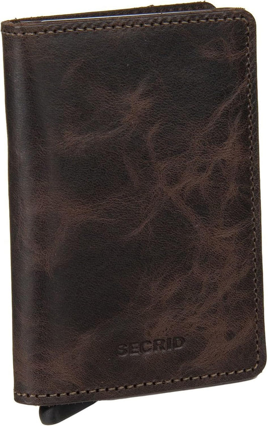 HOTSecrid Slim Wallet Original Leather With Rfid Safe Card Case