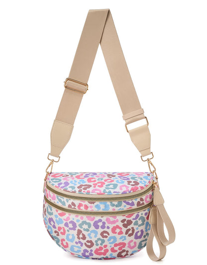 HOTFEIBOON Spacious Nylon Crossbody Bag Bum Bag Handbags Wallets Purses Trendy Shoulder Bag for Women