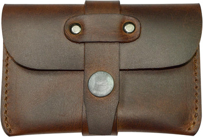 HOTHide & Drink, Leather Card Holder - Minimalist Front Pocket Wallet, Handmade :: Bourbon Brown