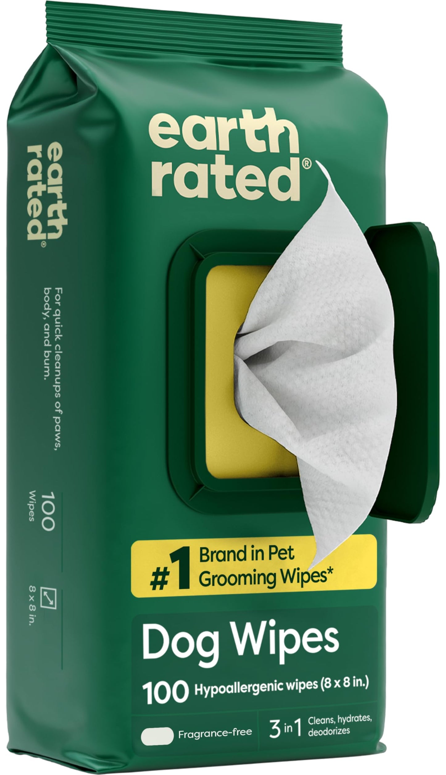 HOTearth rated Dog Wipes, Hypoallergenic, Cleaning and Hydrating, for Grooming Paws, Body and Butt, Lavender Scented, 400 Count