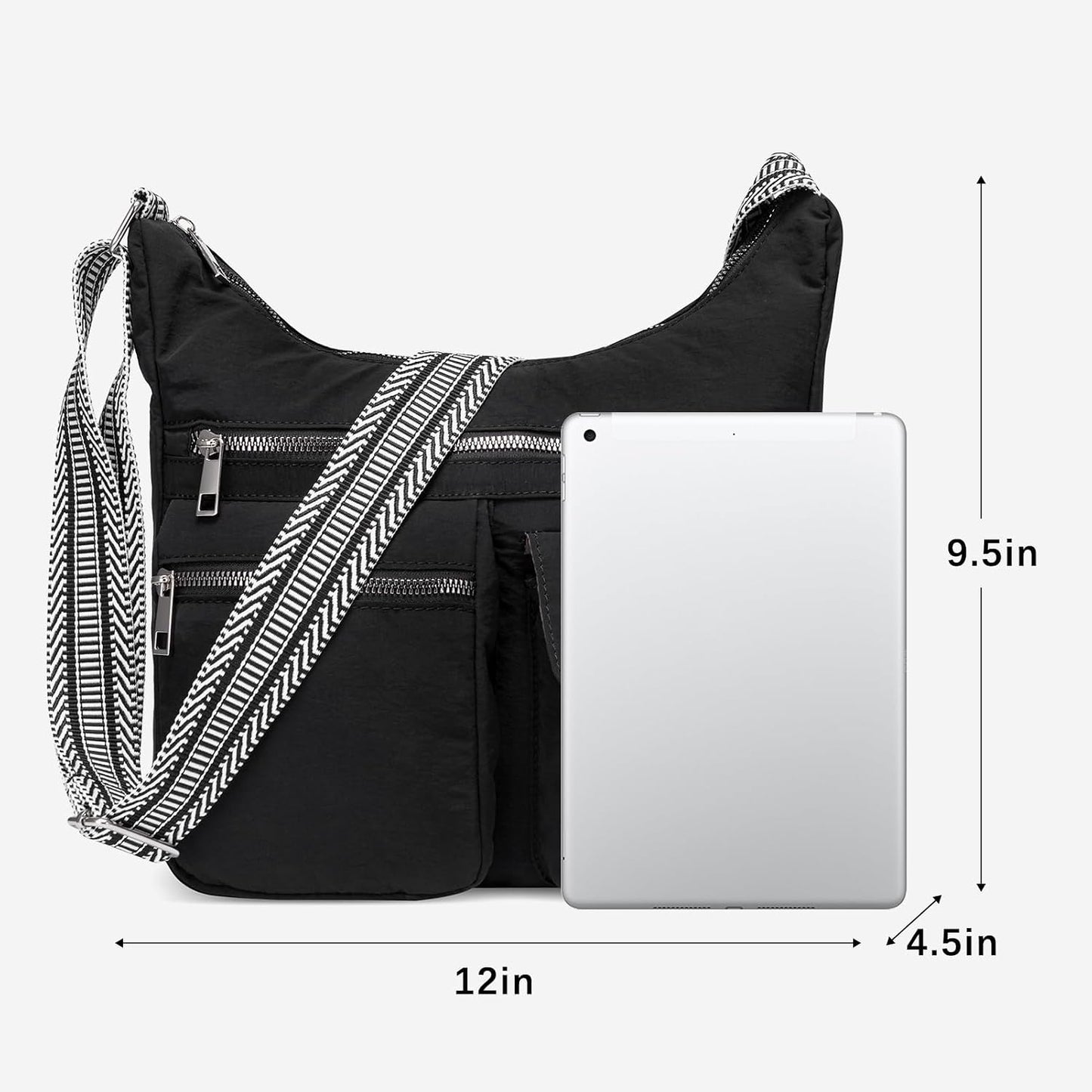 HOTCLUCI Waterproof Nylon Crossbody Bags For Women Bundles with Small Wallet for Women