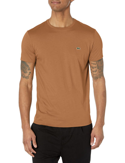 HOTLacoste Men's Short Sleeve Pima Jersey Crew Neck Tee