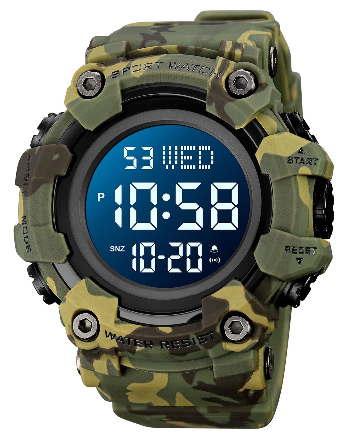 HOTFANMIS Mens Military Multifunction Digital LED Watch Electronic Waterproof Alarm Quartz Sports Watch