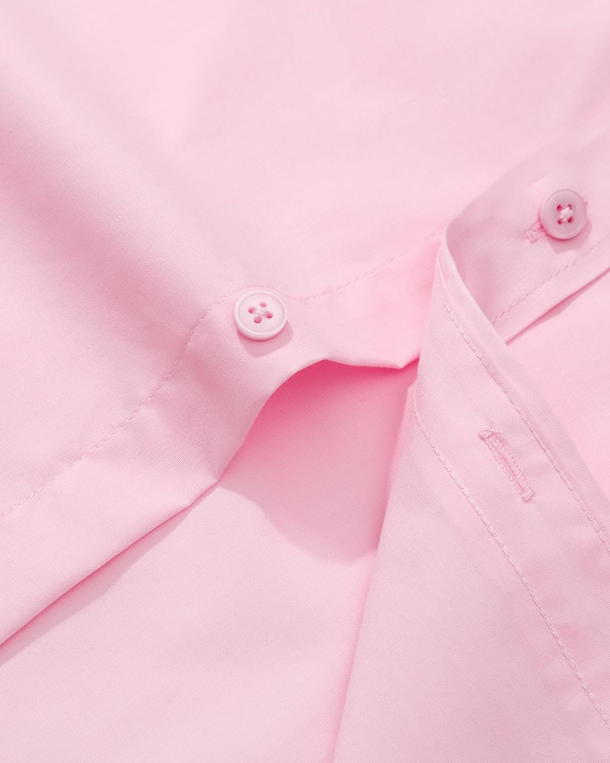 HOTAlimens & Gentle Men's Dress Shirt Regular Fit Stretch Stain Shield Long Sleeve Solid Business Wedding Button Down Shirts