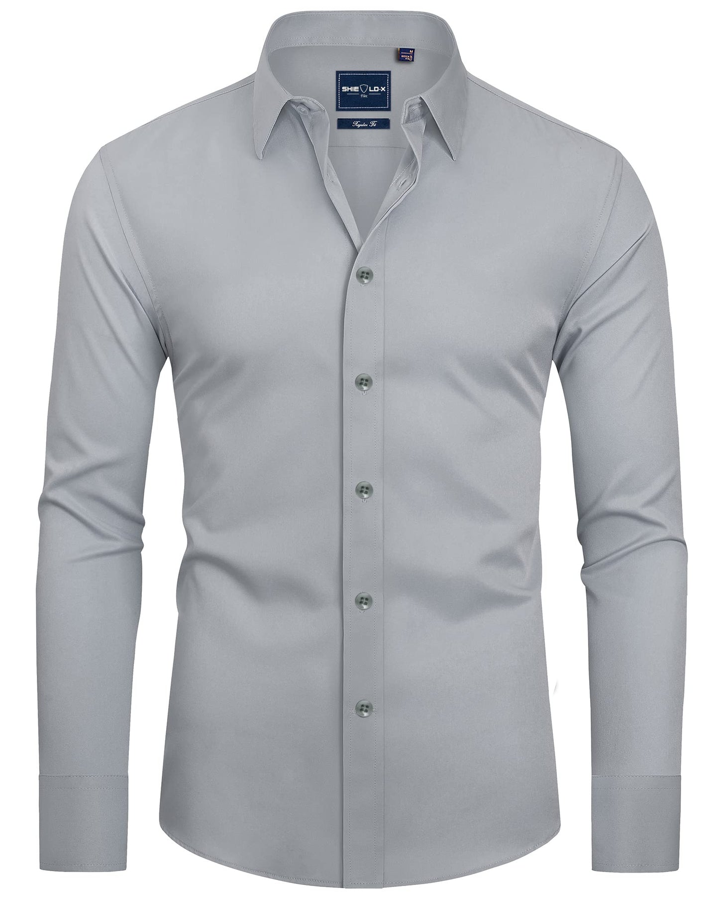 HOTAlimens & Gentle Slim Fit Dress Shirts for Men Long Sleeve Stretch Stain Proof Wrinkle Free Button Down Shirts Formal Shirts