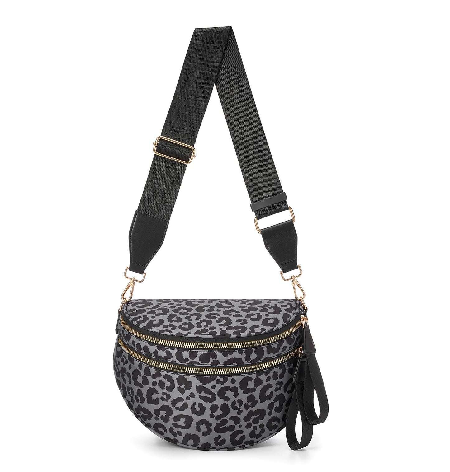 HOTFEIBOON Spacious Nylon Crossbody Bag Bum Bag Handbags Wallets Purses Trendy Shoulder Bag for Women