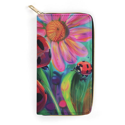 HOTTie Dye Rainbow Print Long Wallet for Women Men PU Leather Card Holder Organizer with Zipper Coin Pocket & Cash Slots
