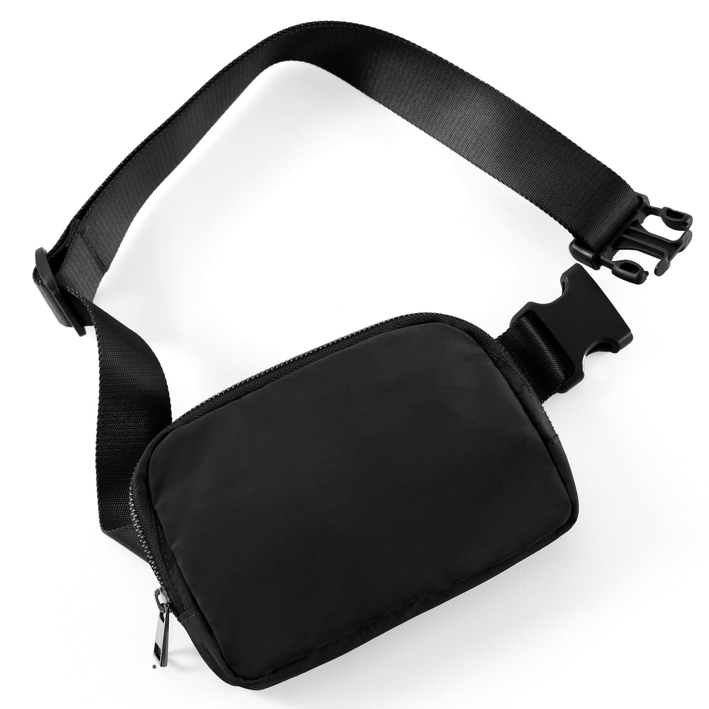 HOTODODOS Unisex Mini Belt Bag with Adjustable Strap Small Fanny Pack for Workout Running Traveling Hiking, Black