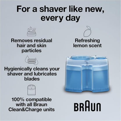 HOTBraun Clean & Renew Refill Cartridges CCR, Replacement Shaver Cleaner Liquid Solution for Clean&Charge System, Pack of 10