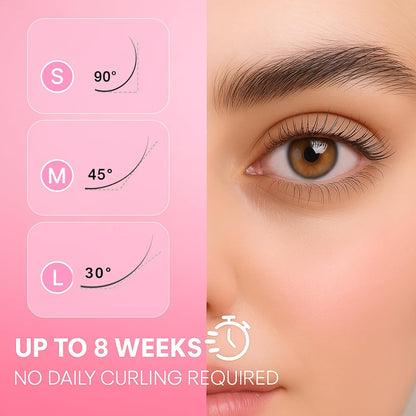 HOTKorean Lash Lift Kit - 5 Sets At Home Eyelash Perm Kit with Upgraded Glue, Eyelash Lift, DIY Lash Perm Easy for Beginner & Professional, Semi Permanent Perming Wave Suitable For Salon & Home