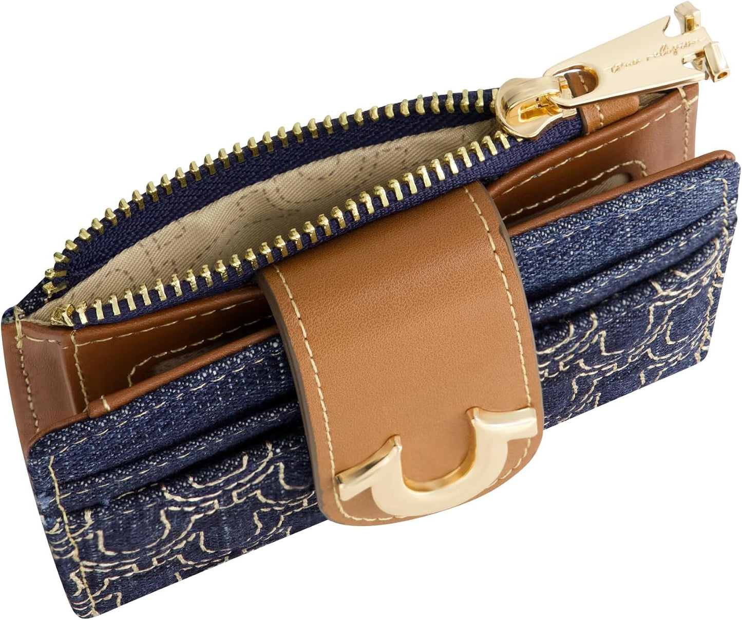 HOTTrue Religion Women's Mini Wallet, Dark Denim, One Size