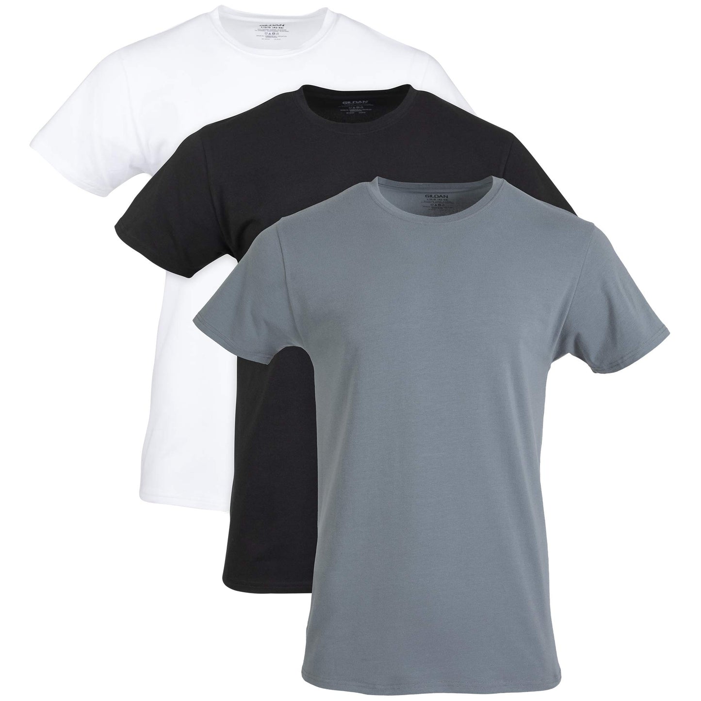 HOTGildan Men's Cotton Stretch T-Shirts, Multipack