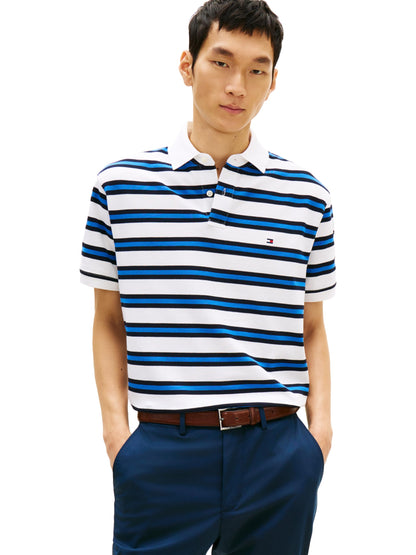 HOTTommy Hilfiger Men's Short Sleeve Polo Shirts in Classic Fit with Stretch and Organic Pique Cotton