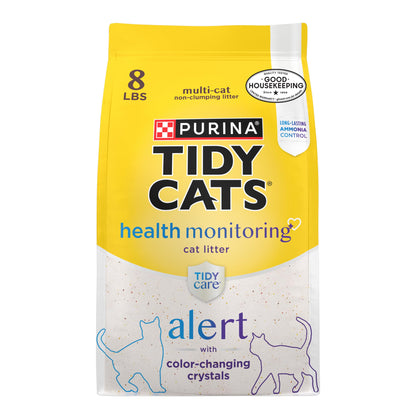 HOTPurina Tidy Cats Tidy Care Alert Cat Health Monitoring Non Clumping Cat Litter with Silica Crystals - 8 Pound (Pack of 1)