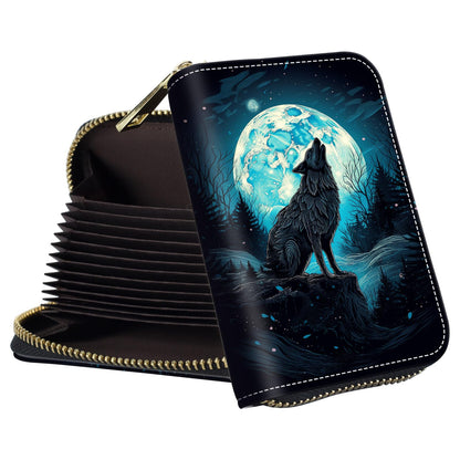 HOTSmall Wallet for Women Credit Card Holder,RFID Leather Business Card Case Wallet with Zipper Design for Women Men Gifts-Butterflies and Elephants