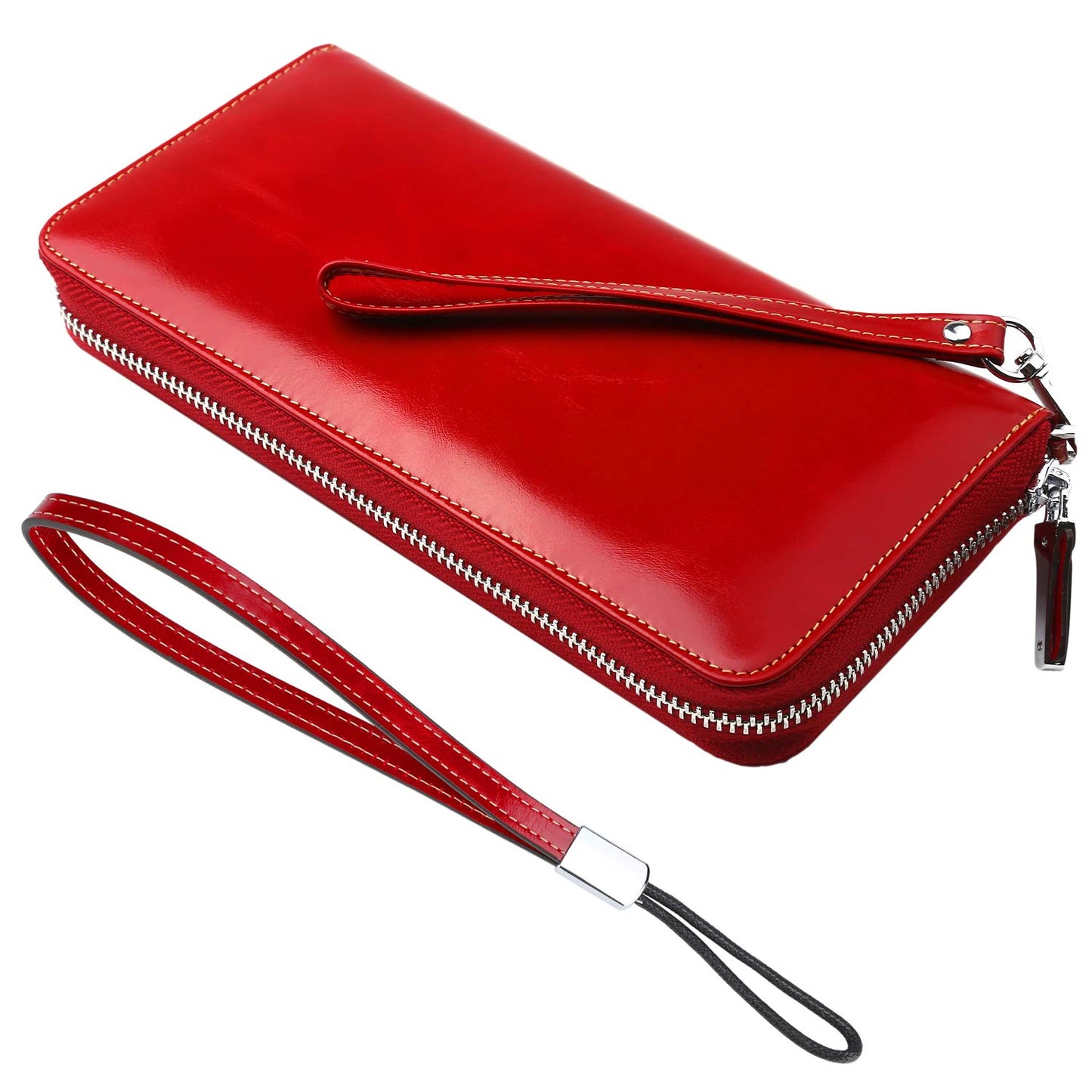 HOTLavemi Small Compact Women Wallet RFID Blocking Genuine Leather Bifold Purse with ID Windows