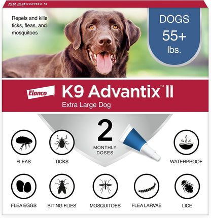HOTK9 Advantix II XL Dog Vet-Recommended Flea, Tick & Mosquito Treatment & Prevention | Dogs Over 55 lbs. | 2-Mo Supply