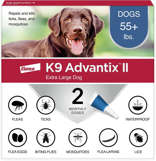HOTK9 Advantix II XL Dog Vet-Recommended Flea, Tick & Mosquito Treatment & Prevention | Dogs Over 55 lbs. | 2-Mo Supply