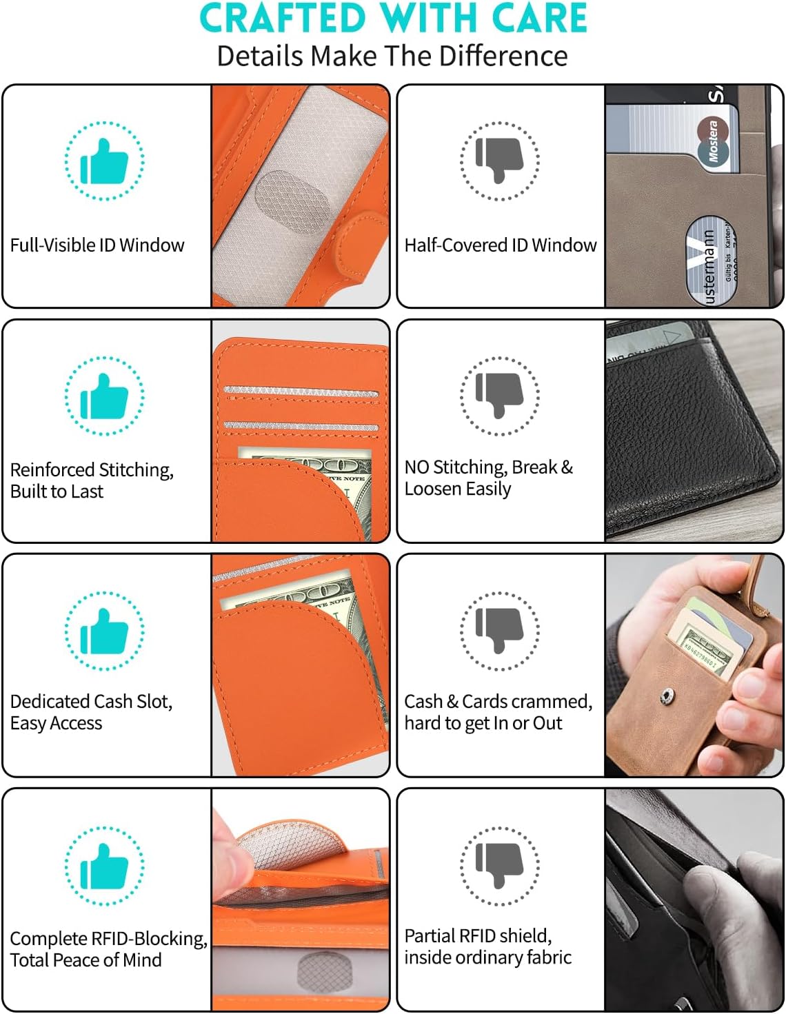 HOTSmall wallet for women,Magsafe Wallet for iphone,Credit Card Holder | magnetic wallet for iphone 17/16/15/14/13/12 Series,RFID Protection,Holds 6 Cards,ID Window,Cash Slot,Thin,Pocket Fit,Orange