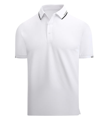 HOTAlex Vando Mens Golf Shirt Moisture Wicking Quick-Dry Short Sleeve Polo | UPF40,Soft & stretch,Sweat resistant,Multi-scene sports & office apparel
