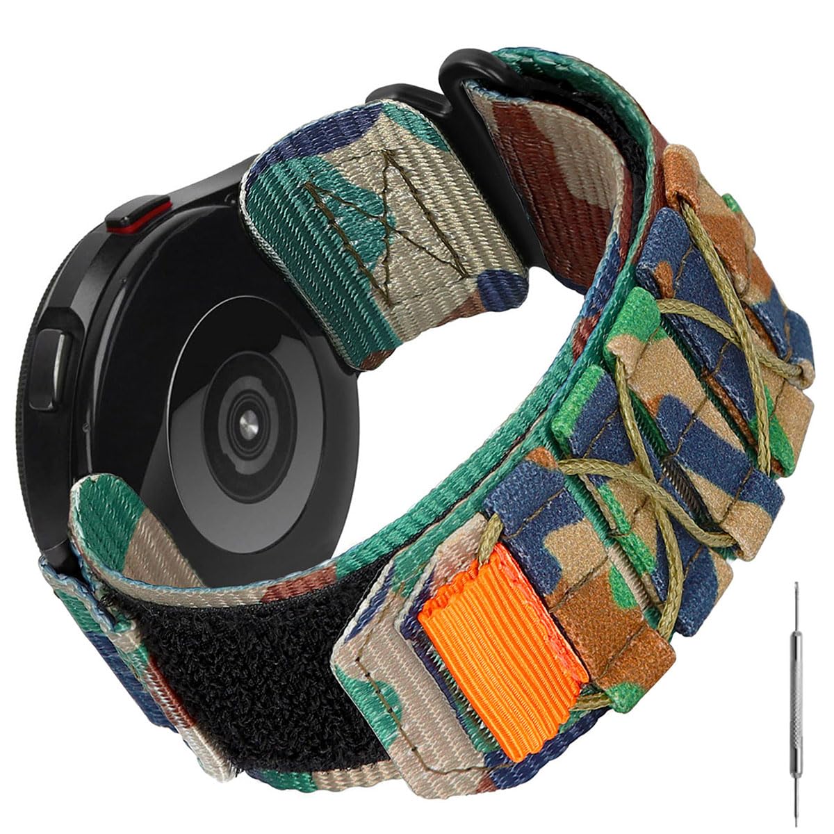 HOTRugged Nylon Sport Watch Band 20mm 22mm Quick Release Watch Strap Mountaineering Style Replacement Watch Strap 5 Colors (Black/Army Green/Navy blue/Grey/Orange) for Men Big Wrist
