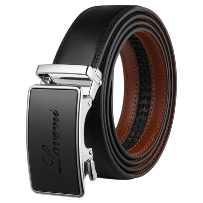 HOTLavemi Men's Real Leather Ratchet Dress Casual Belt, Cut to Exact Fit,Elegant Gift Box
