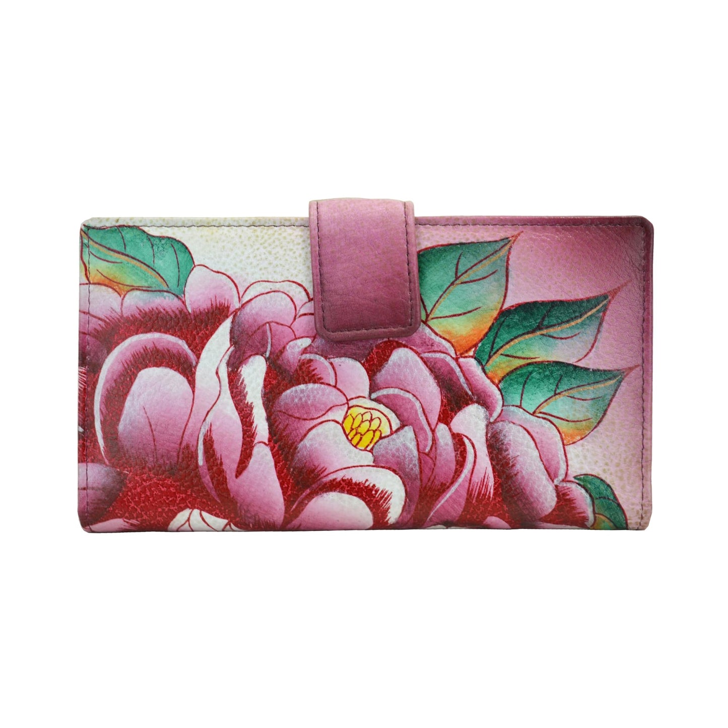 HOTAnna by Anuschka Women's Hand Painted Genuine Leather Two Fold Organizer Wallet