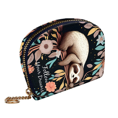 HOTRFID-Blocking Zip Around Wallets for Women with Detachable Wrist Strap,Large Capacity Phone Holder with Card Organizer & Coin Pocket,Brown Highland Cow