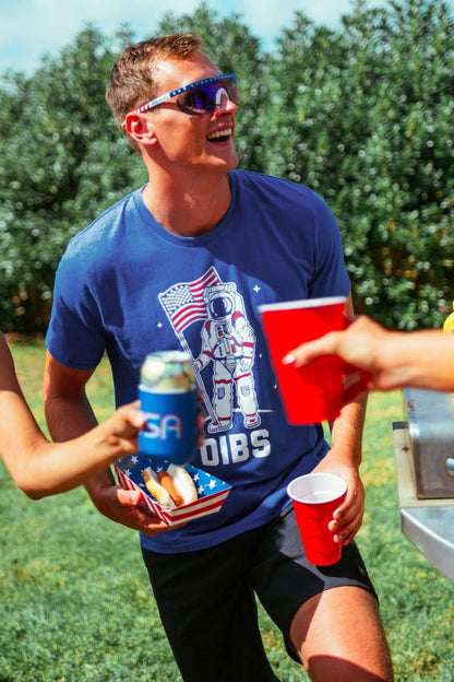 HOTTipsy Elves Patriotic Shirts for Men Comfy Casual American Flag Short Sleeve Mens 4th of July Summer Tees