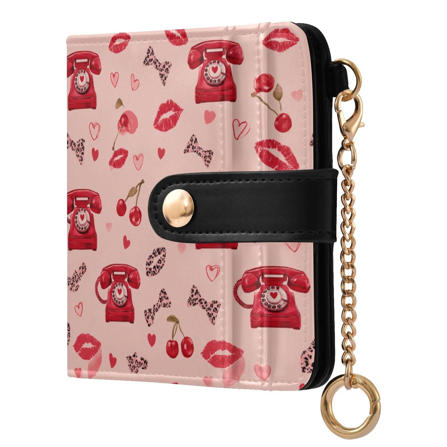 HOTElegant Peonies and Irises Rfid Women Wallet 1 Pack Cute Coin Purse PU Leather Small Wallets Credit Card Holder Bifold Zipper Thin Travel Wallet for Female Ladies Teen Girls Girly
