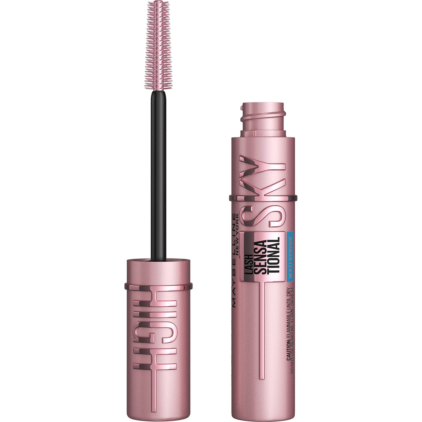 HOTMaybelline Lash Sensational Sky High Waterproof Mascara Makeup, Volumizing, Lengthening, Defining, Curling, Multiplying, Buildable Formula, Very Black, 1 Count