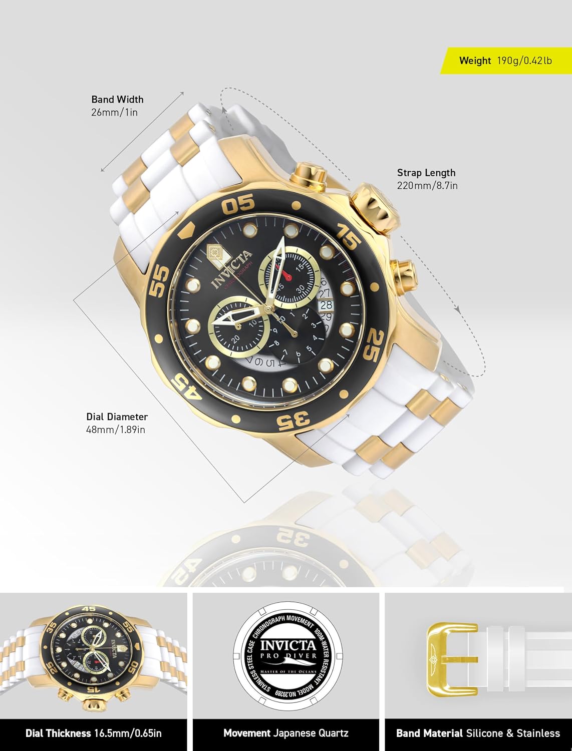HOTInvicta Men's Pro Diver Stainless Steel Quartz Watch