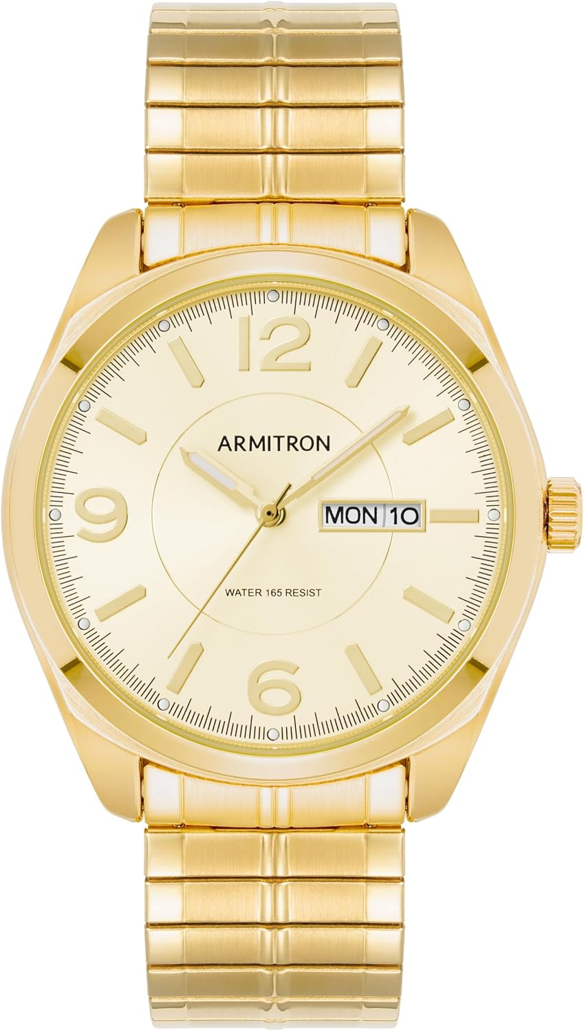 HOTArmitron Men's Day-Date Function Expansion Band Watch, 20-4591