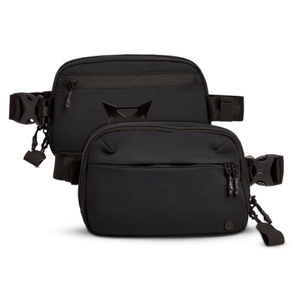 HOTVertx Everyday Tactical Fanny Pack 2.1-100% Nylon Fanny Pack for Men and Women with CCW-Ready Design and Rapid Access Tab - Black - 2L