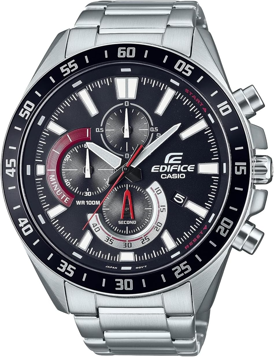 HOTCasio Men's Quartz Watch with Stainless Steel Strap, TBA, 22 (Model: EFV620D-1A4V), Silver-Tone