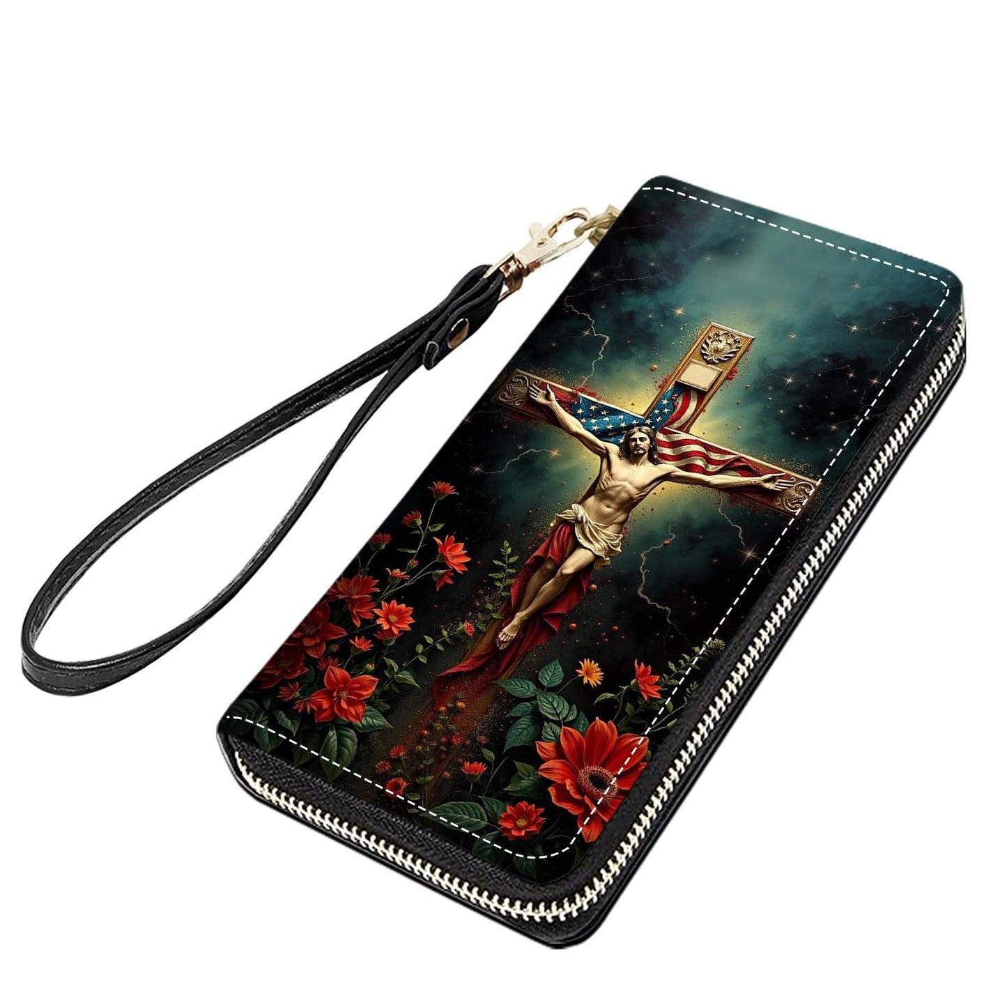 HOTCute Sloth Print Women Large Capacity PU Leather Zip Around Wallet, Multifunctional Clutch Purse for Cash/Card/Coin/Smart Phone