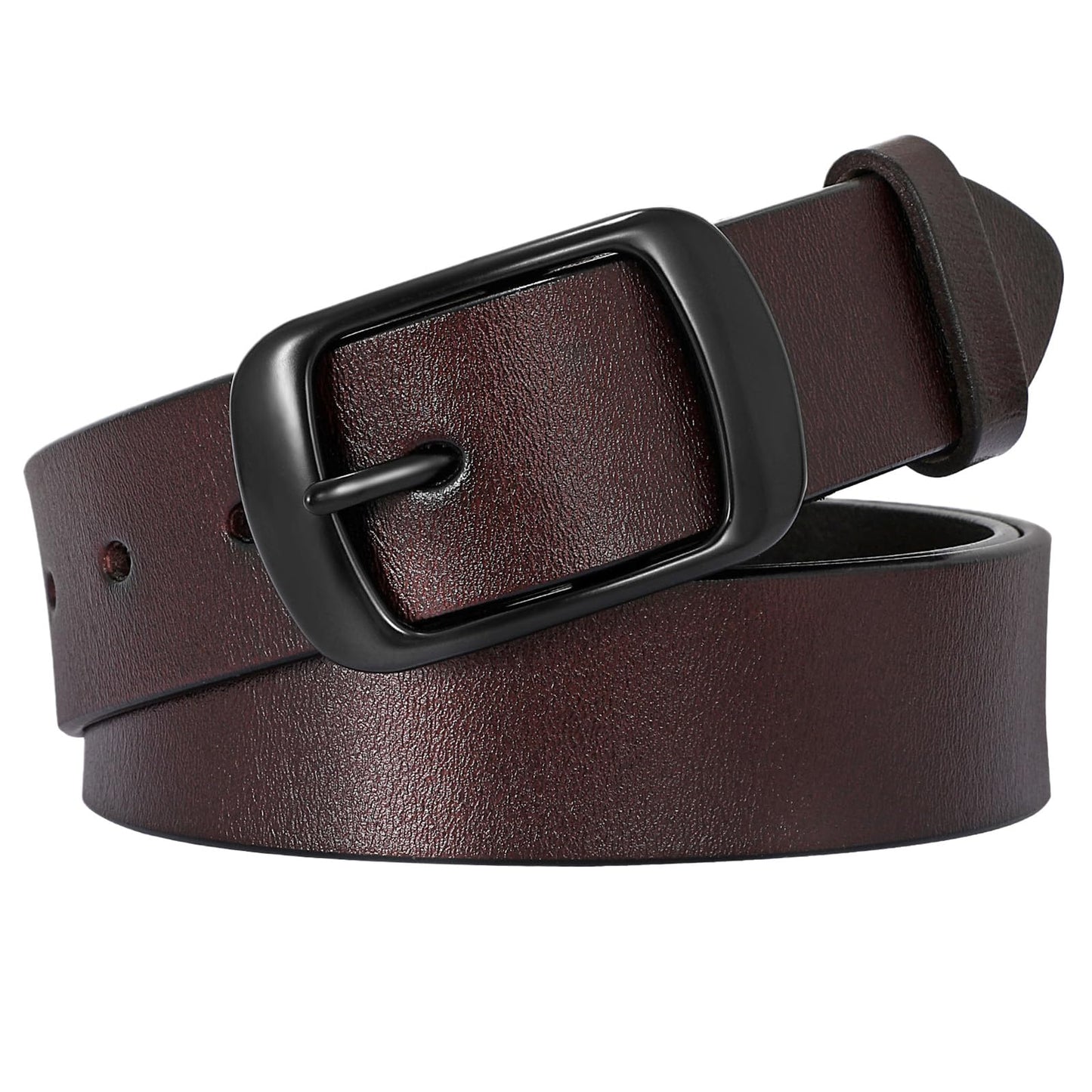 HOTSUOSDEY Women Belts For Jeans Dresses Pants Ladies Leather Waist Belt with Elegant Buckle, Width 1.3"