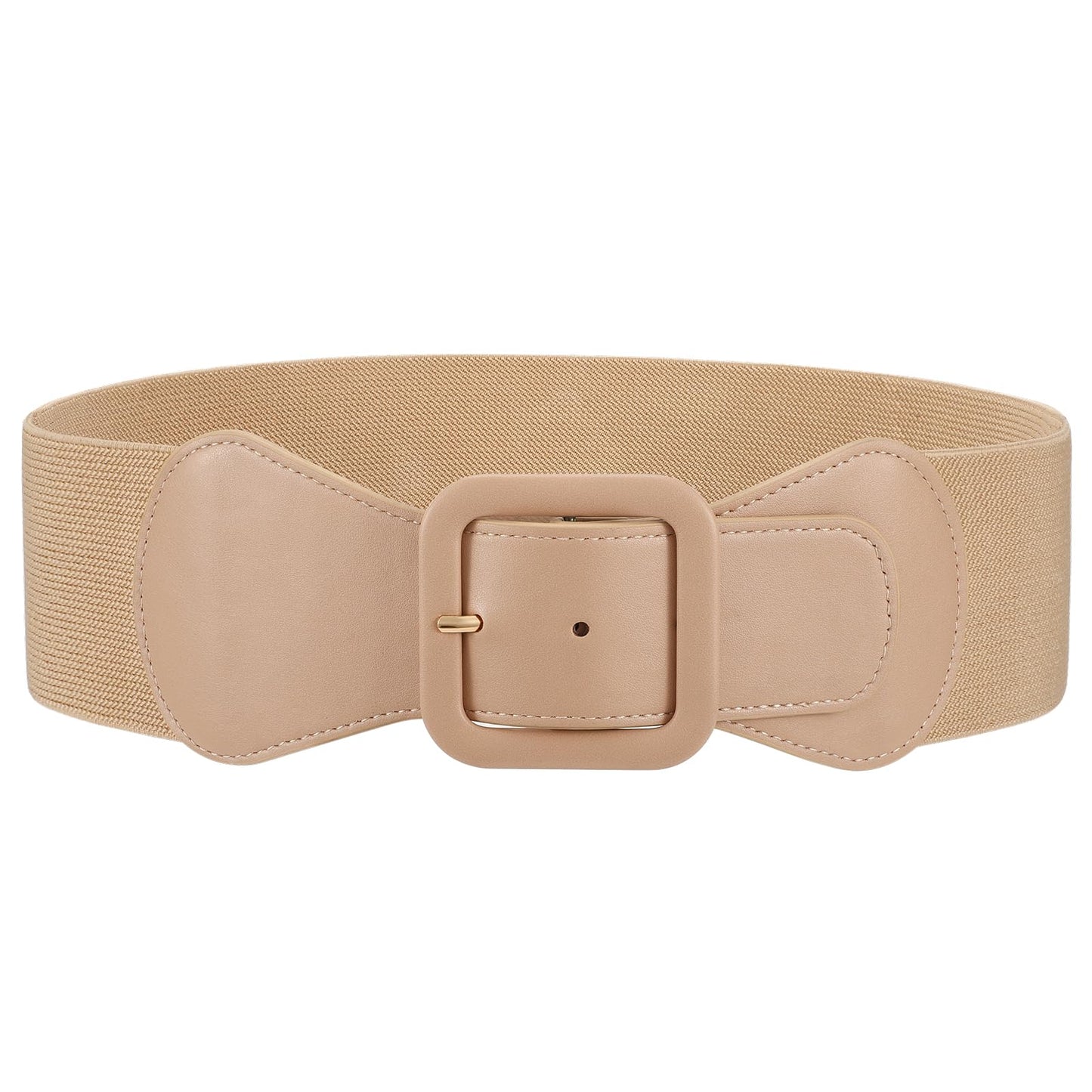 HOTJASGOOD Women Elastic Wide Belt Stretchy Vintage Waist Belt for Dress with Fashion Square Buckle