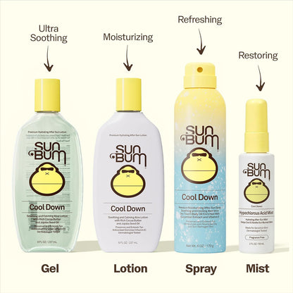 HOTSun Bum Cool Down Aloe Vera Spray - Vegan After Sun Care to Soothe and Hydrate Sunburn - 6 oz