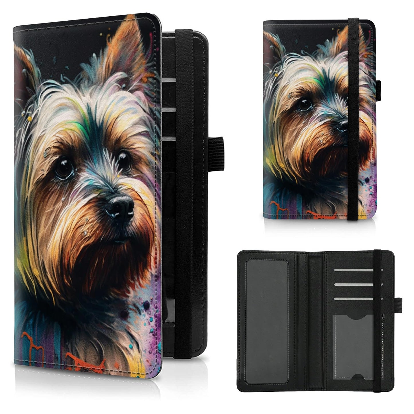 HOTCheck Book Cover for Personal Checkbook American Flag Sunflowers Cow Pattern Design PU Leather Checkbook Cover for Men Women with Card Slot & Pen Holder and Elastic Strap for Duplicate Checks