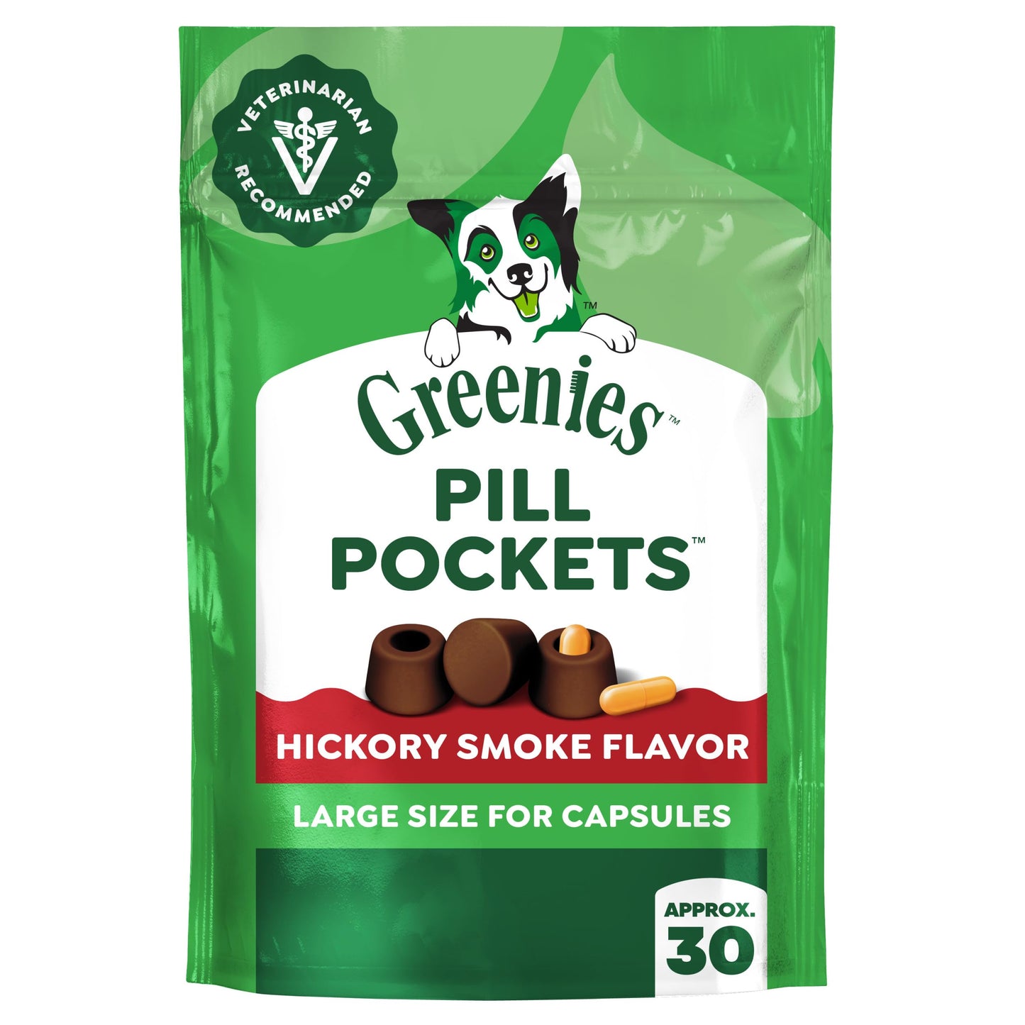 HOTGreenies Pill Pockets Large Size Dog Treats, Chicken, 15.8 oz | Vet-recommended, Capsule size, real chicken flavor, low calorie, stress- and mess-free, natural ingredients, no fillers